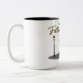 Vatertagsgeschenk für Papa | Benutzerfoto & Name Zweifarbige Tasse