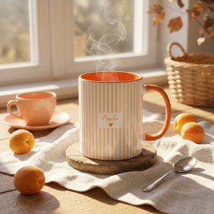 Vatertagsgeschenk für Papa Orange Streifen Tasse
