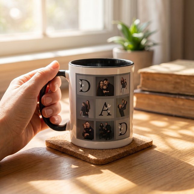 Vatertagsgeschenk für Papa Schwarz Tasse (Von Creator hochgeladen)