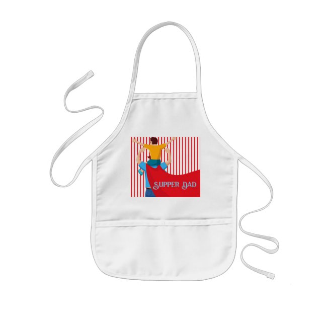 Vatertagsgeschenk für Super Dad Apron Kinderschürze (Vorne)