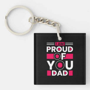 Vatertagsgeschenk   Ich bin stolz auf Ihren Vater Schlüsselanhänger
