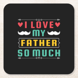 Vatertagsgeschenk Ich Liebe meinem Vater so viel Rechteckiger Pappuntersetzer
