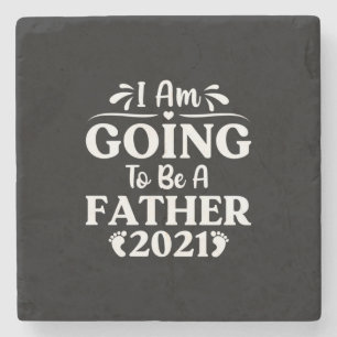 Vatertagsgeschenk Ich werde Vater sein Steinuntersetzer