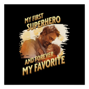 Vatertagsgeschenk   Mein erster Superheld Poster