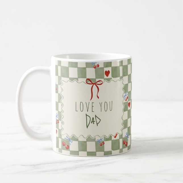 Vatertagsgeschenk Personalisierte Namens-Kaffeetas Kaffeetasse (Links)