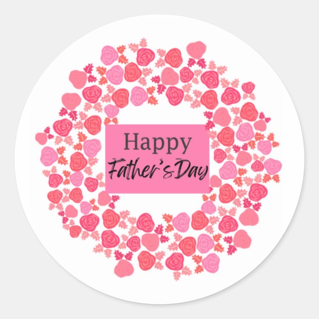 Vatertagsgeschenk Runder Aufkleber (Vorderseite)