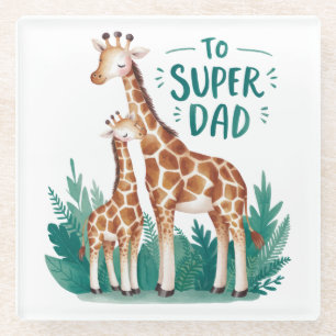 Vatertagsgeschenk To Super Vater Glasuntersetzer