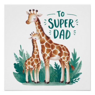 Vatertagsgeschenk To Super Vater Poster