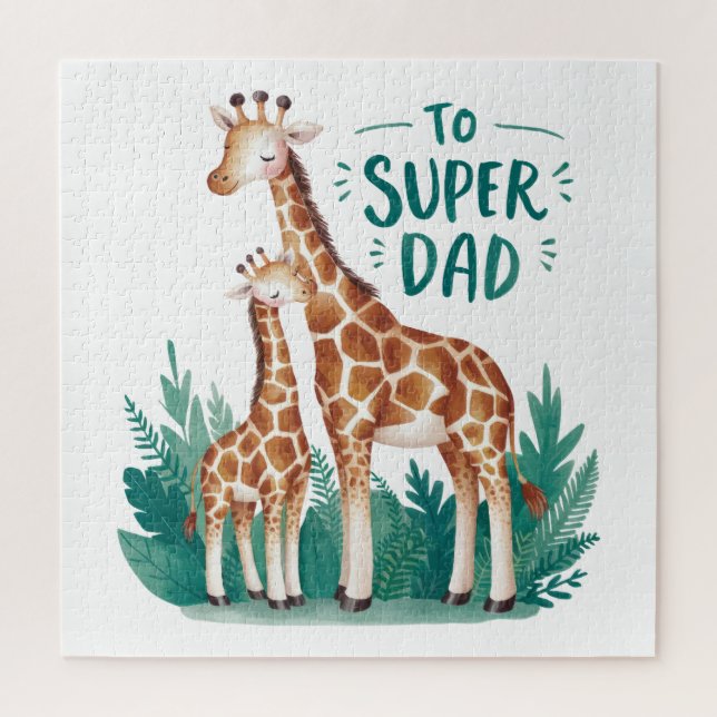 Vatertagsgeschenk | To Super Vater Puzzle (Vertikal)