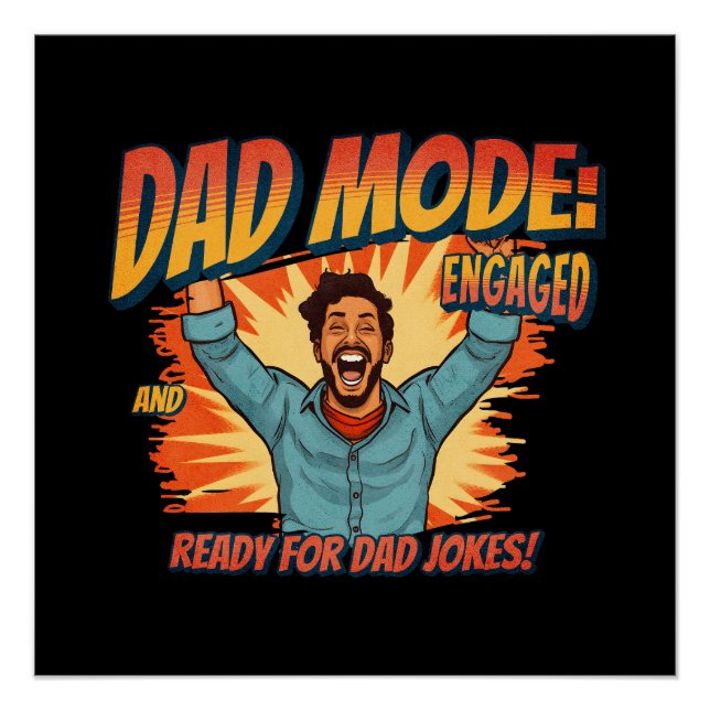 Vatertagsgeschenk | Vater-Modus Poster (Vorderseite)