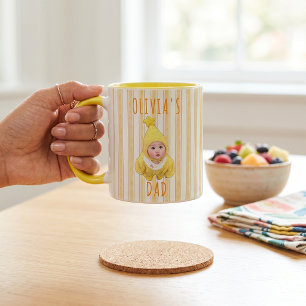 Vatertagsgeschenke für Papa gelbe Streifen Tasse