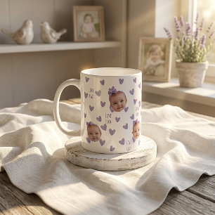 Vatertagsgeschenke für Papa Purple Heart Kaffeetasse
