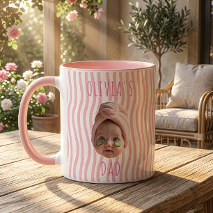 Vatertagsgeschenke für Papa rosa Streifen Tasse
