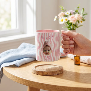 Vatertagsgeschenke für Papa rosa Streifen Tasse