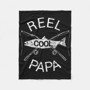 Vatertagsgeschenke Lustige Angelrolle Cool Papa Da Fleecedecke