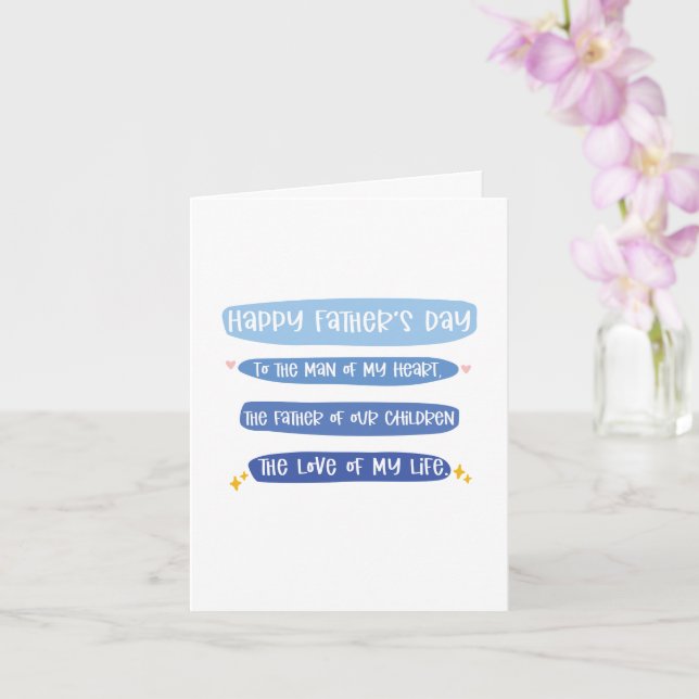 Vatertagskarte aus der Ehefrau Karte (Orchidee)