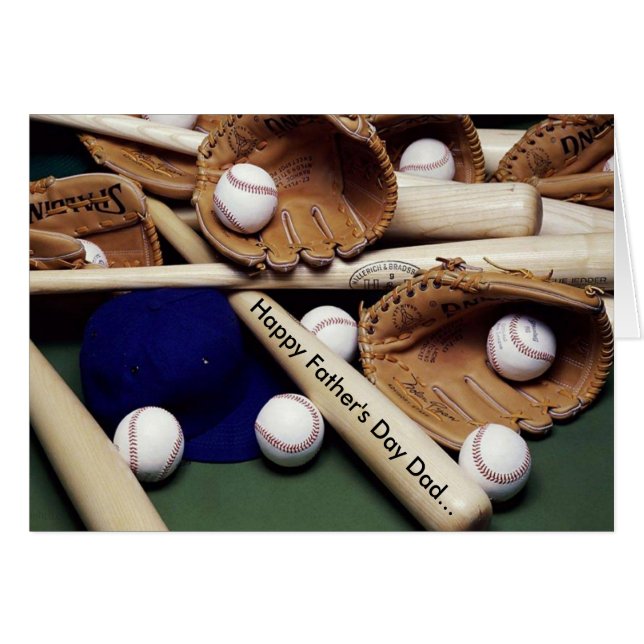 Vatertagskarte/Baseball (Vorderseite (Horizontal))