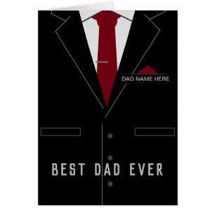 Vatertagskarte - Bester VATER je - Ihr Name Text