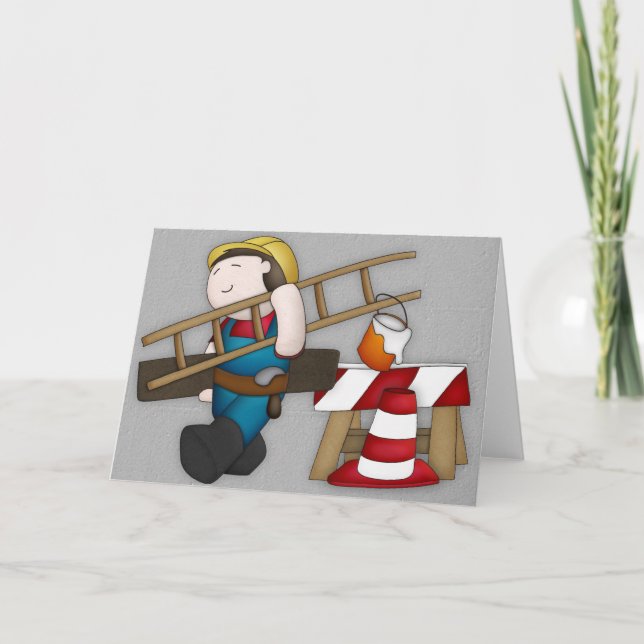 Vatertagskarte für Bauarbeiter Karte (Vorderseite)
