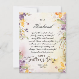 Vatertagskarte für Ehemann aus dem Foto der Ehefra Feiertagskarte