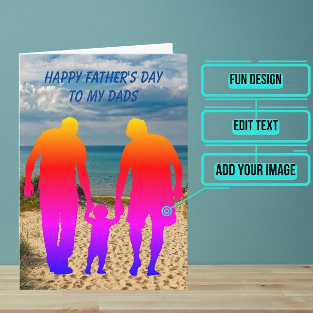 Vatertagskarte für homosexuelle Vater Karte (Please enjoy our Father's Day card for gay dads)