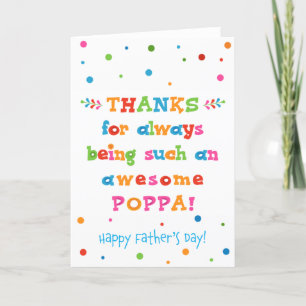 Vatertagskarte für Poppa Karte