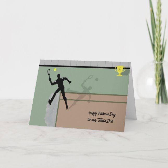 Vatertagskarte für Tennis-Vater Karte (Vorderseite)