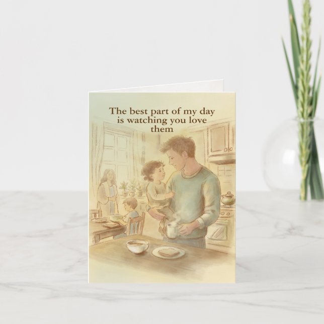 Vatertagskarte - klein gefaltet feiertagskarte (Vorderseite)