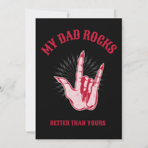 Vatertagskarte "Mein Papa rockt besser als deiner" Feiertagskarte