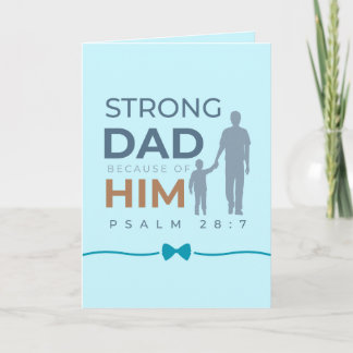 Vatertagskarte von Ehefrau an Ehemann Psalm 28:7 Karte