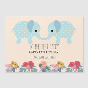 Vatertagskarte von Zehn   Niedliche Elefanten Magnetkarte