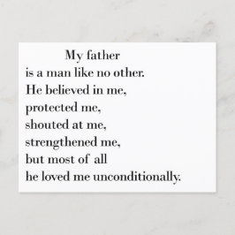 Vatertagskizzen von der Tochter Postkarte
