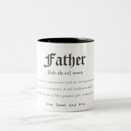Vaterwörterbuch Definition Personalisiertes Gesche Zweifarbige Tasse
