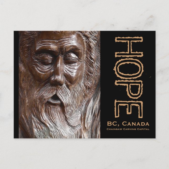 Vaterzeit des Alten Mannes, die Holzschnitzerei Postkarte (Vorderseite)