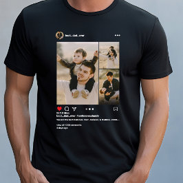 Vathday Best Vater Jever 3 Foto Instagram Post T-Shirt