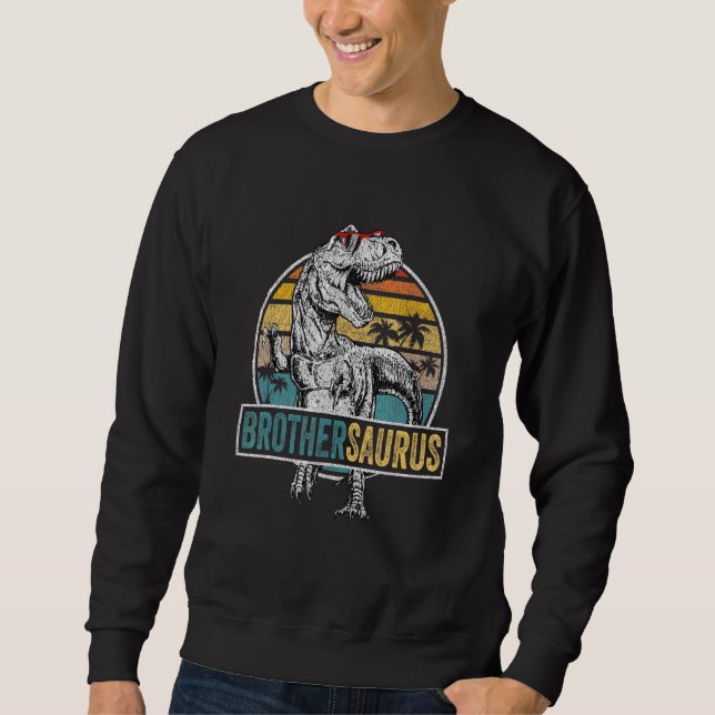 Vathers Day Brothersaurus T Rex Dinosaurier Brothe Sweatshirt (Vorderseite)