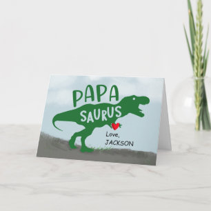 Vathers Day Dinosaur Papa-Saurus Individuelle Name Karte