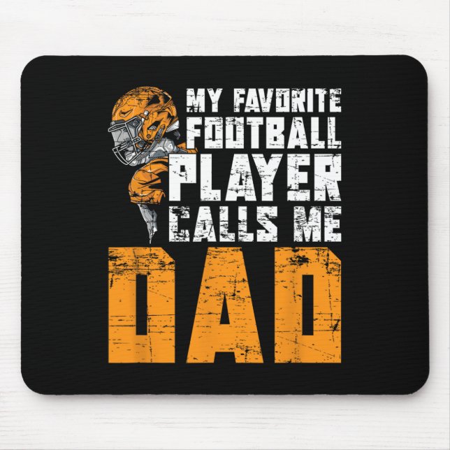 Vathers Day Footll Player Vater American Sport Foo Mousepad (Vorne)