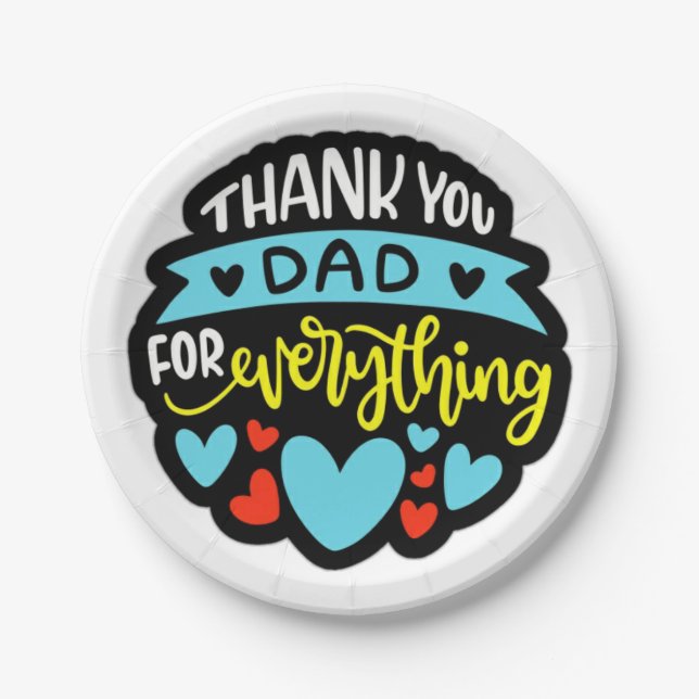 Vathers Day Paper Plate Pappteller (Vorderseite)