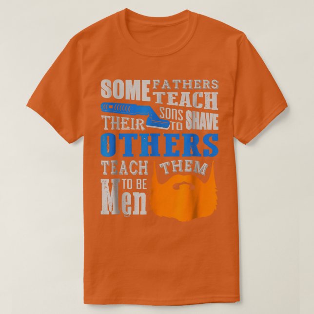 Vathers Day Vathers Sons Funny Shave Beard T T-Shirt (Design vorne)