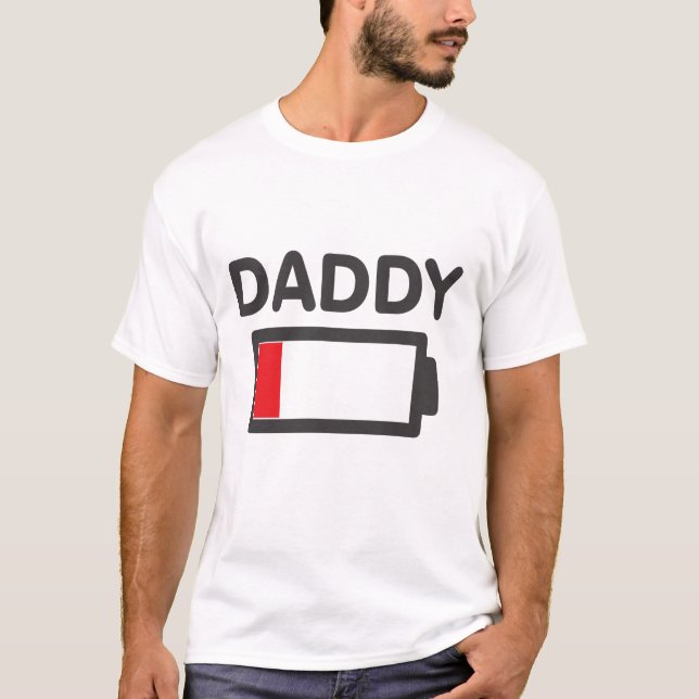 Vati abgelassene Batterie T-Shirt (Vorderseite)
