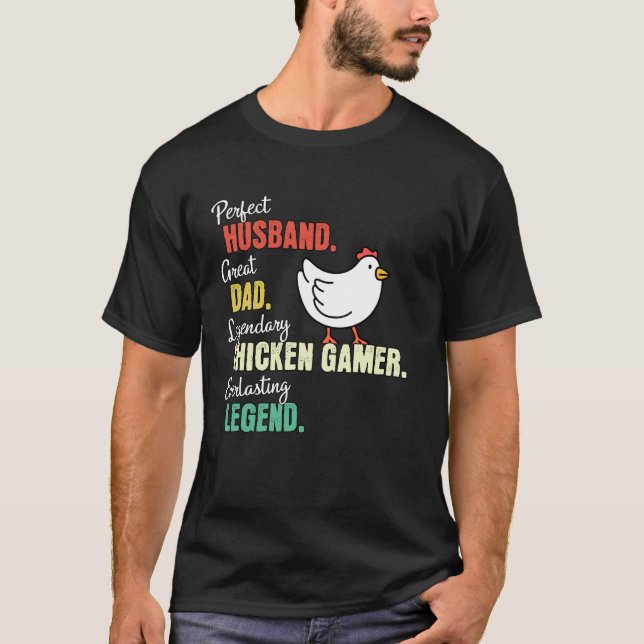 Vati Ehemann Hühner Spiel T-Shirt (Vorderseite)