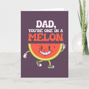 Vati, einer unter vielen Melonen Vatertags Papa-Wi Karte