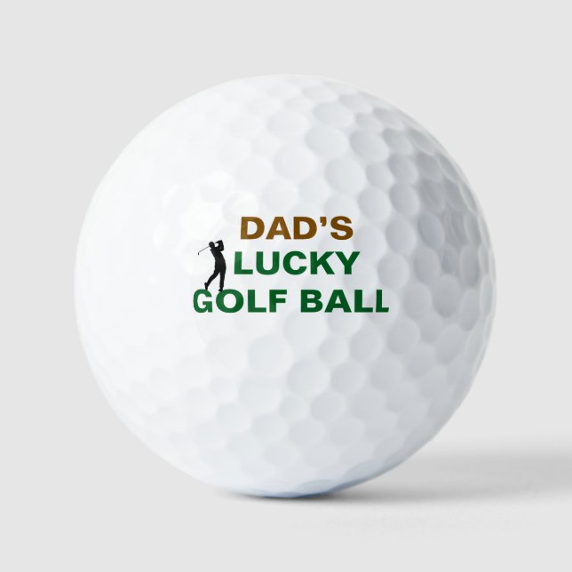 Vati Glück Golf Name Grüne Typografie Design Golfball (Vorderseite)