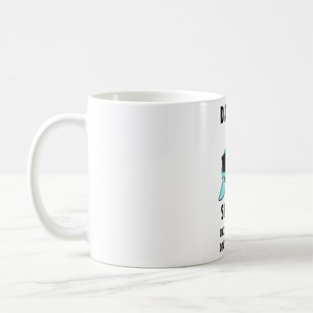 Vati-Haifisch-Tasse, Doo Doo Doo lustige Kaffeetasse (Links)