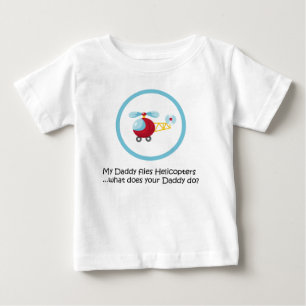 Vati-Hubschrauber Baby T-shirt