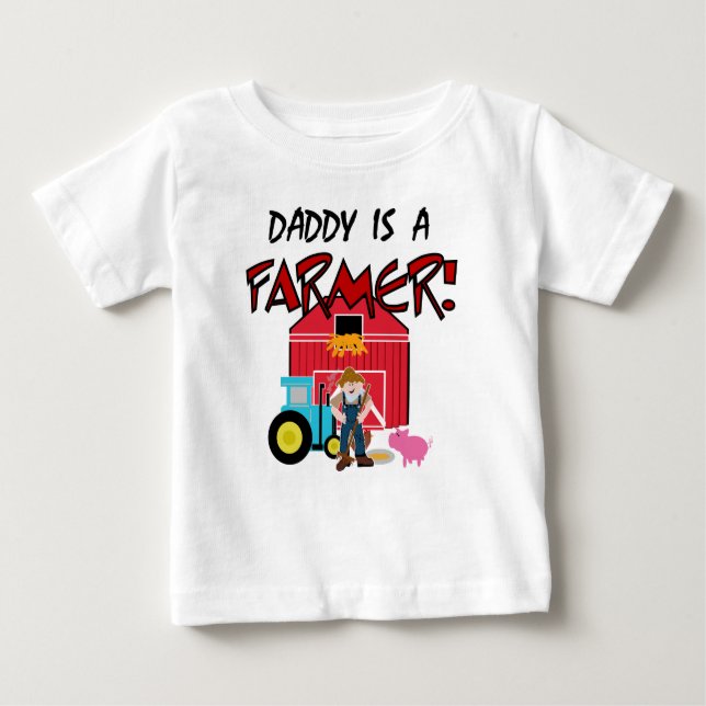 Vati ist ein Bauers-T-Shirts und Geschenke Baby T-shirt (Vorderseite)