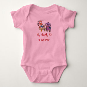 Vati ist ein Metzger-Baby-T - Shirt