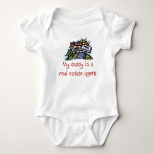 Vati ist ein wirkliches Anwesen-Agentbaby-Shirt Baby Strampler