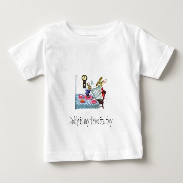 Vati ist mein Lieblingsspielzeug Baby T-shirt (Vorderseite)